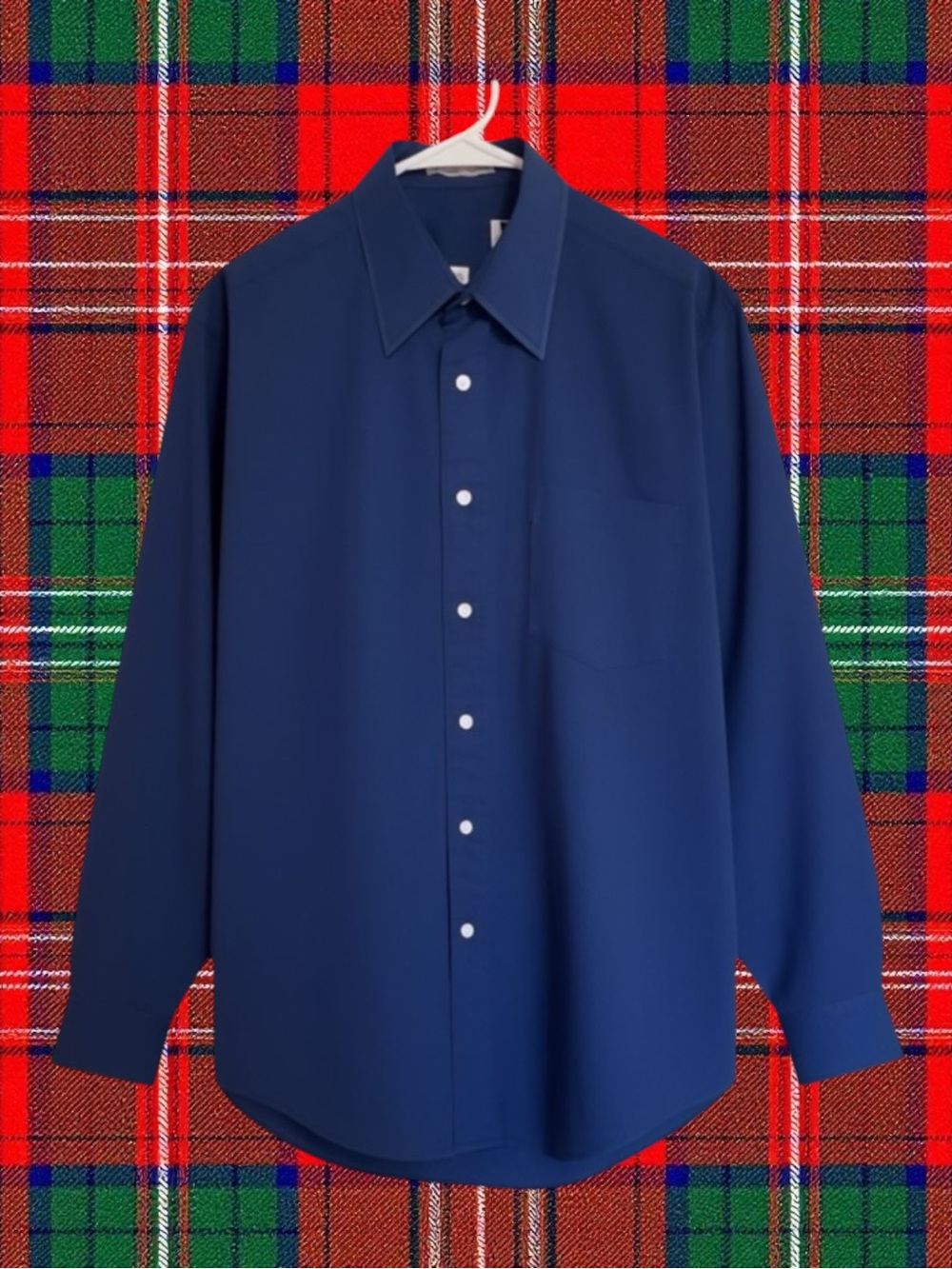 Vintage Bill Blass Retro Classic Preppy Quiet Luxury Minimalist Shirt 15.5 32/33